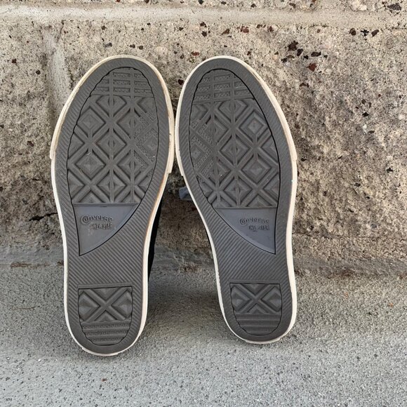 CONVERSE One Star Low Top Sneakers Girls 2.5 34 Y2K Black Suede Running Shoes - Picture 9 of 10